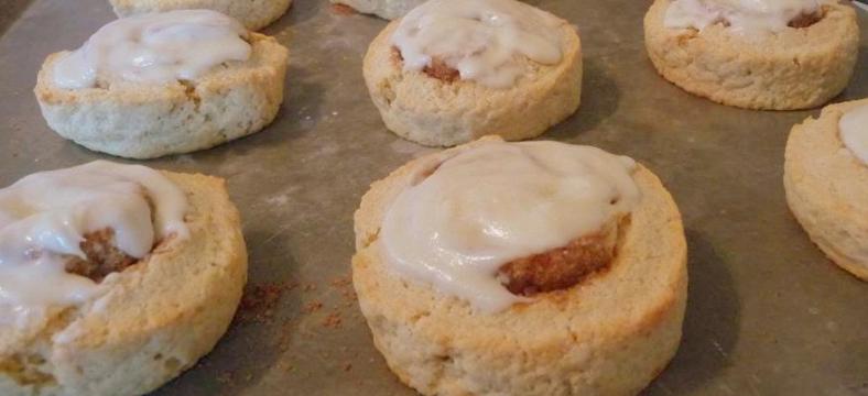 Cinnamon Cream Scones (iced)