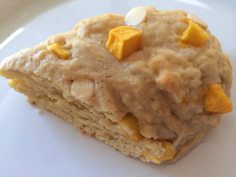 Fresh Mango White Chocolate Chip Scone