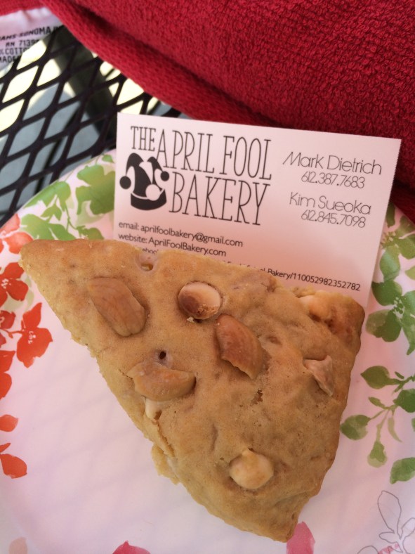 Cashew White Chocolate Chip Scones