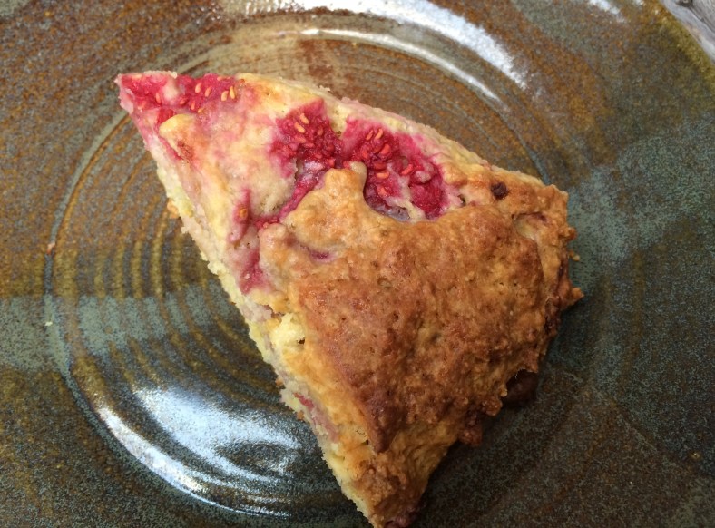 Raspberry White Chocolate Chip Scones